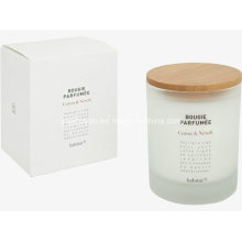 Bougie Parfumee Glass Candle with Wooden Lid